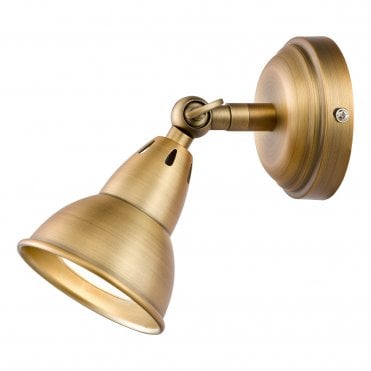 aged brass single spot light 