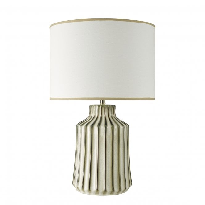 Nedra Natural Ribbed Ceramic Table Lamp Natural (Base Only)