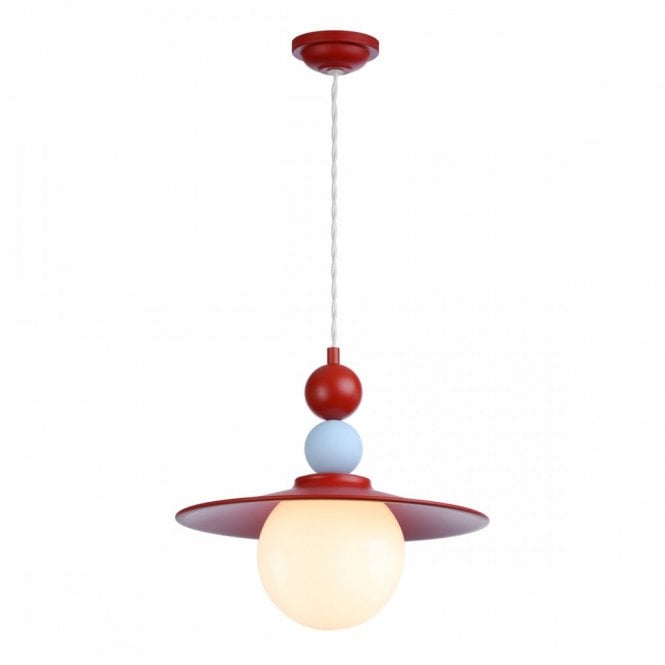 NEO SINGLE PENDANT STRAWBERRY & AMALFI with CREAM cable