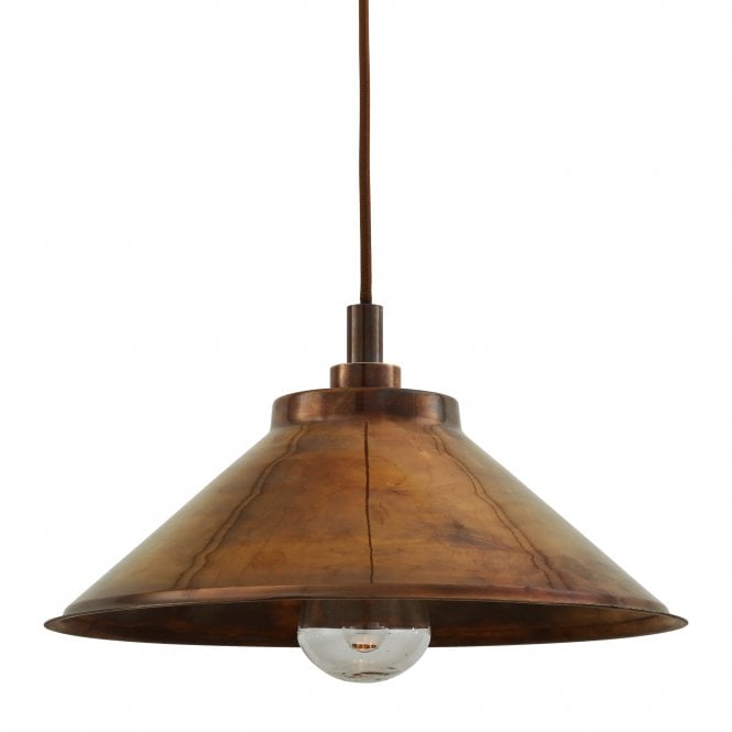 NERISSA Industrial Bathroom Ceiling Pendant Antique Brass IP65