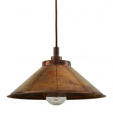 NERISSA Industrial Bathroom Ceiling Pendant Antique Brass IP65