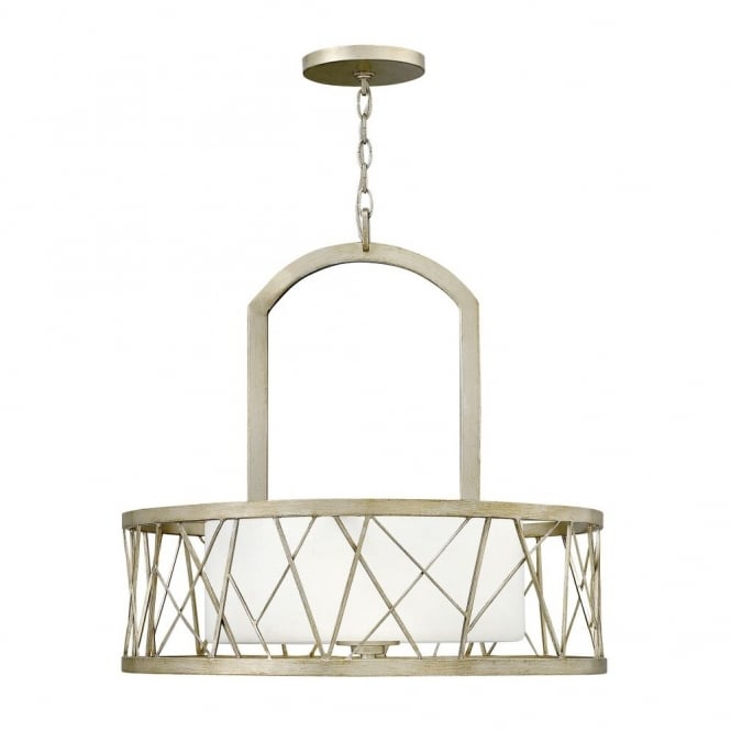 NEST - Pendant Chandelier in White, Silve and Antique Silver
