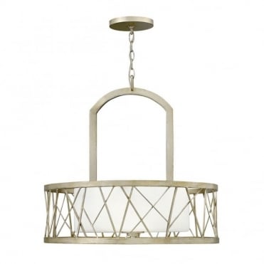 NEST - Pendant Chandelier in White, Silve and Antique Silver