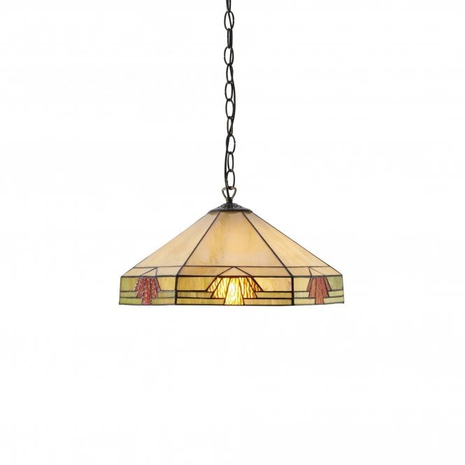 NEVADA - Tiffany Hanging Pendant Light In Art Deco Style