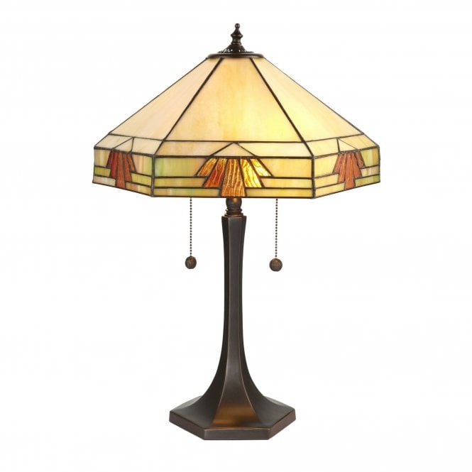NEVADA - Tiffany Table Lamp, Large, Art Deco Style