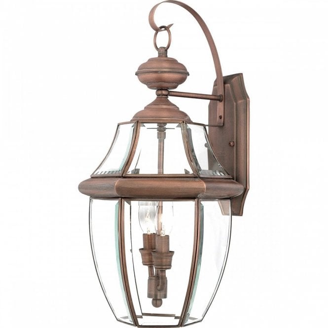 NEWBURY Large Wall Lantern Aged Copper