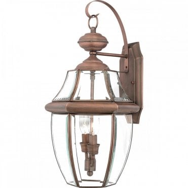 NEWBURY Large Wall Lantern Aged Copper