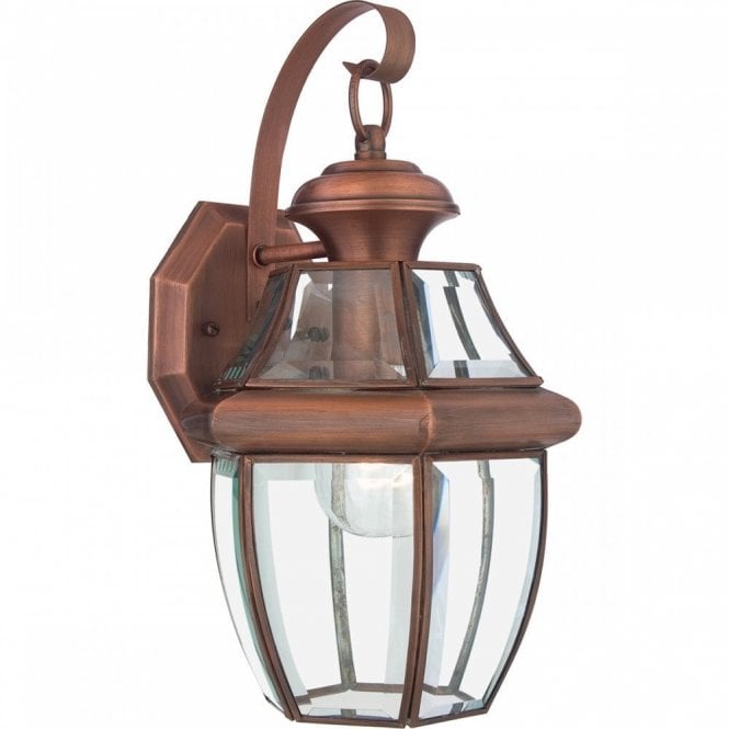 NEWBURY Medium Exterior Wall Lantern Aged Copper