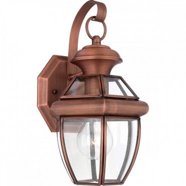 NEWBURY Small Wall Lantern Aged Copper