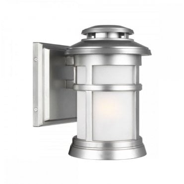 Small Exterior Coastal Wall Lantern In Stainless Steel