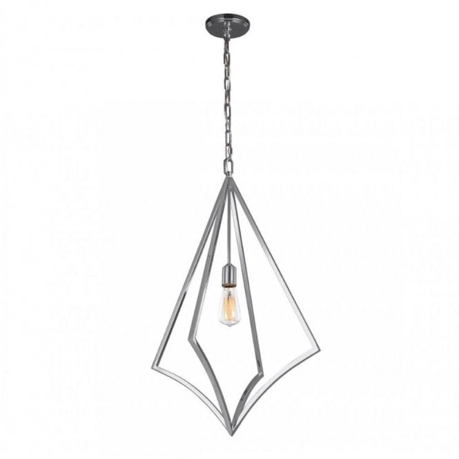 NICO Large Hanging Ceiling Pendant Light in Chrome