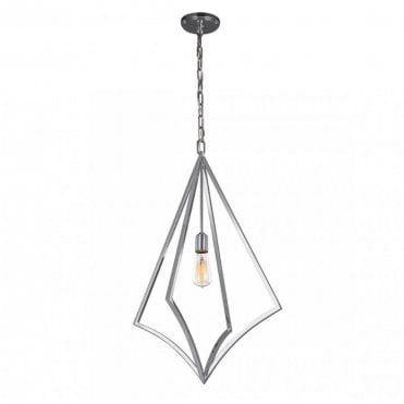 NICO Large Hanging Ceiling Pendant Light in Chrome