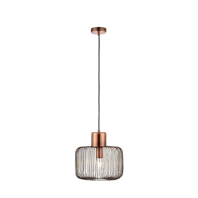 NICOLA Antique Copper Cage Ceiling Pendant