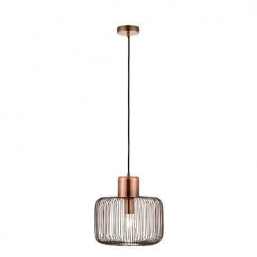 NICOLA Antique Copper Cage Ceiling Pendant