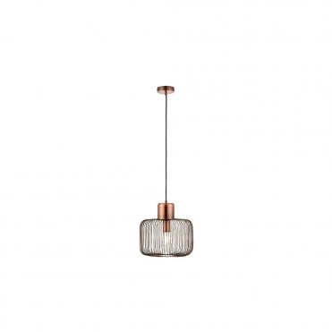 NICOLA Antique Copper Cage Ceiling Pendant