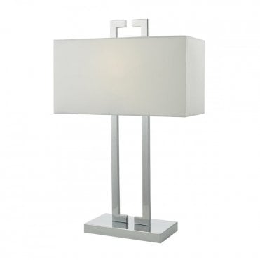 NILE - Table Lamp Polished Chrome Complete With Shade Polished Chrome