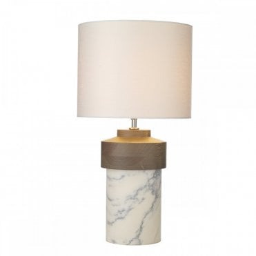 NOMAD Table Lamp Large Marble With Shade
