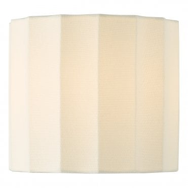 Neutral linen rippled 18cm lamp shade