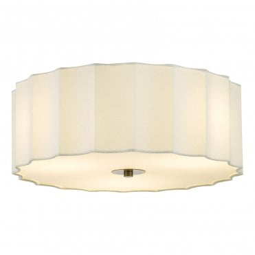 Modern ivory flush ceiling fitting 