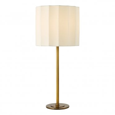 contemporary antique bronze table lamp with ivory shade