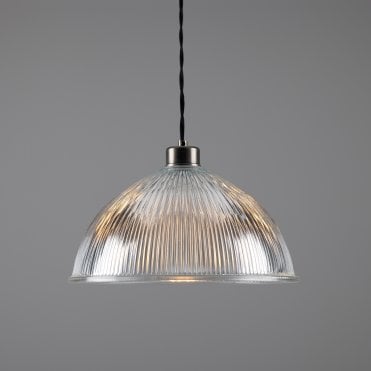 Prismatic Ceiling Pendant Light In Antique Silver
