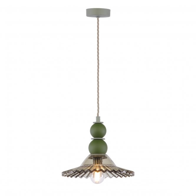 Nueva Ceiling Pendant - Moss Glass and Sage