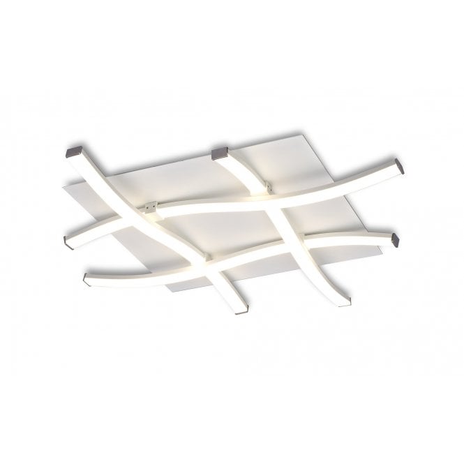 NUR LED White Flush Ceiling Light with Frosted Acrylic