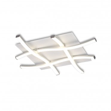 NUR LED White Flush Ceiling Light with Frosted Acrylic