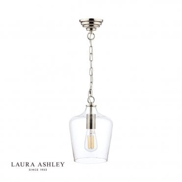 Ockley Pendant in Polished Chrome & Glass