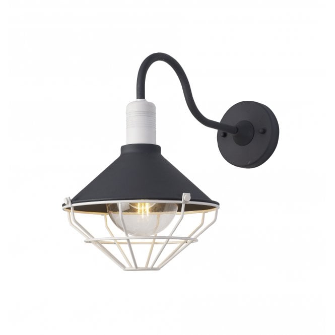 OCTOCAGE Wall Lamp, IP65, Antracite Matt White,