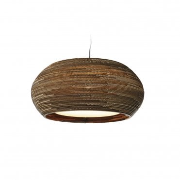 OHIO 82cm Diameter Spheroid Ceiling Pendant Natural Brown Recycled Cardboard