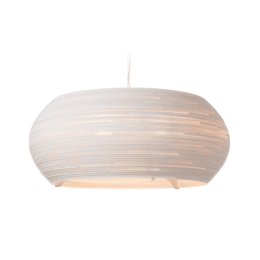 OHIO 82cm Diameter Spheroid Ceiling Pendant White Recycled Cardboard