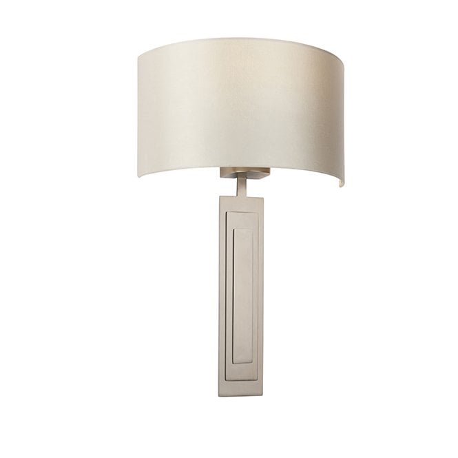OHIO Flat Panel Bronze Wall Light With Mink Shade