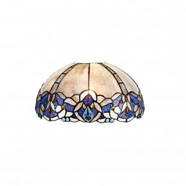 Art Nouveau Easy Fit Tiffany Ceiling Shade in Blue