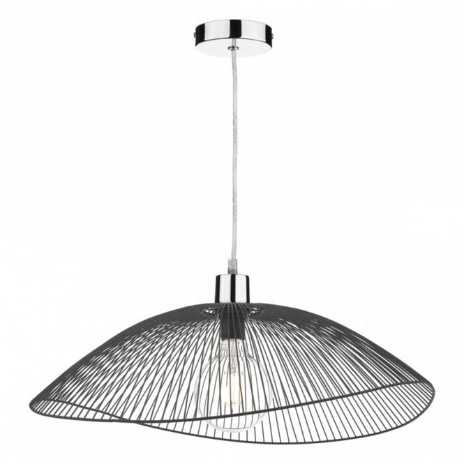 ONZA Pair of Wire Frame Ceiling Shades in Matte Black