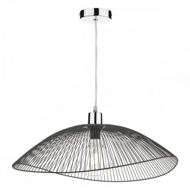 ONZA Pair of Wire Frame Ceiling Shades in Matte Black