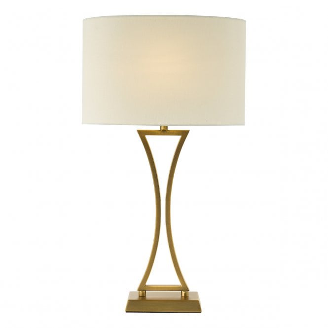 Oporto Table Lamp Aged Brass with Shade