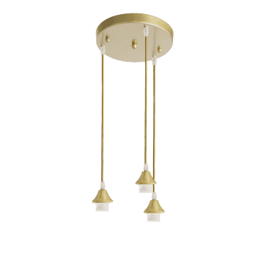 OPT 3 Light Ceiling Pendant Cluster in Gold