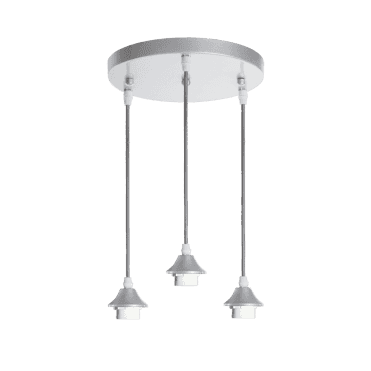 OPT 3 light Ceiling Pendant Cluster in Silver