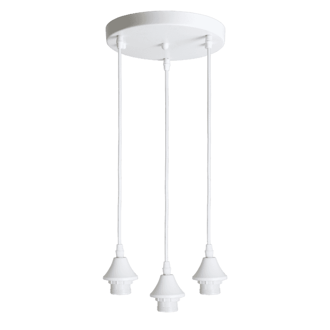 OPT 3 Light Ceiling Pendant Cluster in White