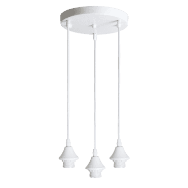 OPT 3 Light Ceiling Pendant Cluster in White