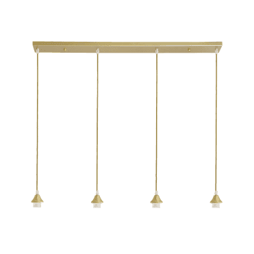 OPT 4 Light Ceiling Pendant Bar Suspension in Gold