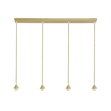OPT 4 Light Ceiling Pendant Bar Suspension in Gold