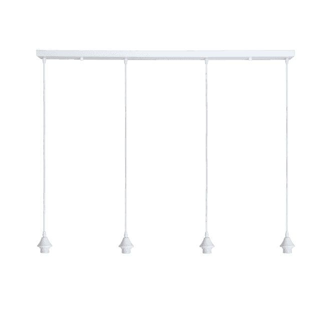 OPT 4 Light Ceiling Pendant Bar Suspension in White