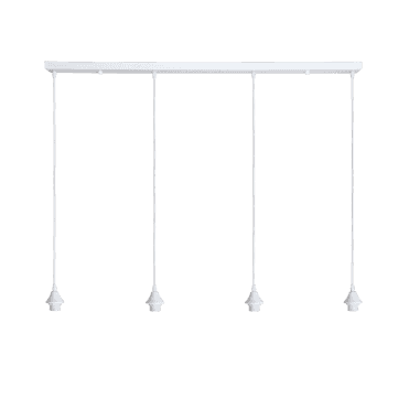 OPT 4 Light Ceiling Pendant Bar Suspension in White