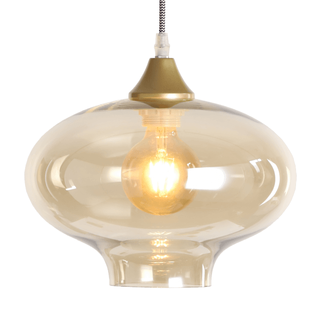 OPT Mushroom Globe Shade in Amber (GLASS ONLY)