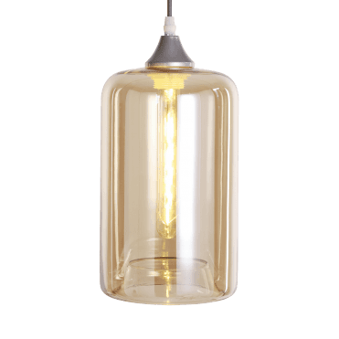 Narrow Cylinder Shade in Amber (GLASS ONLY)
