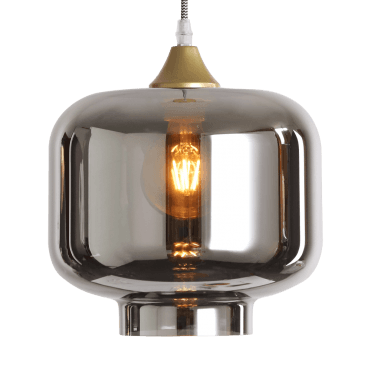 OPT Short Cylinder Shade in a Silver Finish (GLASS ONLY)