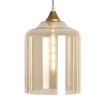 Wide Cylinder Shade in Amber (GLASS ONLY)
