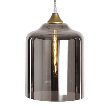 Wide Cylinder Shade in Silver (GLASS ONLY)